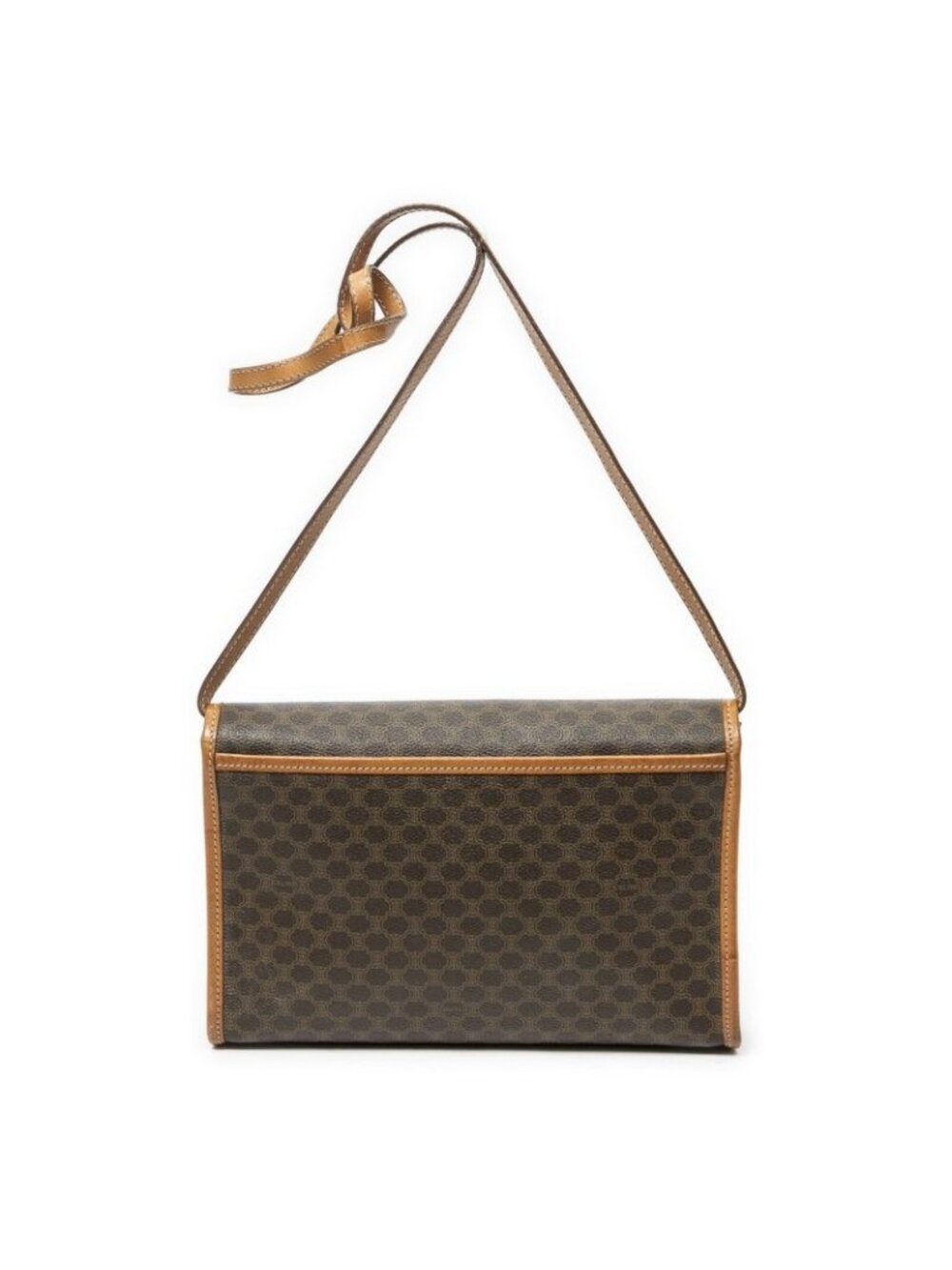 Celine Vintage Flap Crossbody Brown Macadam Canvas - Picture 5 of 10